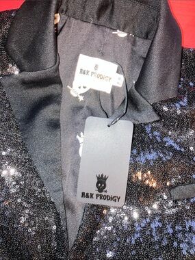 Black Sequin Kids Jacket